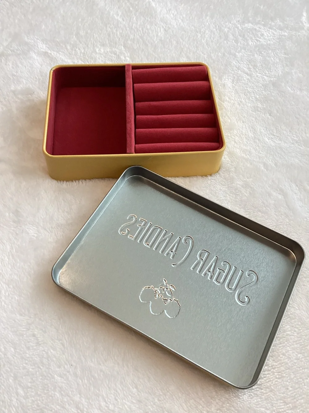 Anthropologie Jewelry Box Sweets Tin Sugar Candies Trinket Container New
